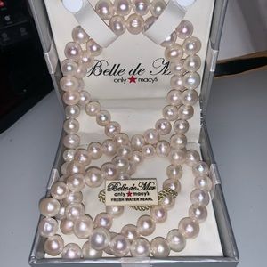 Belle de Mer Freshwater Pearl Necklace 8.5-9.5 mm
